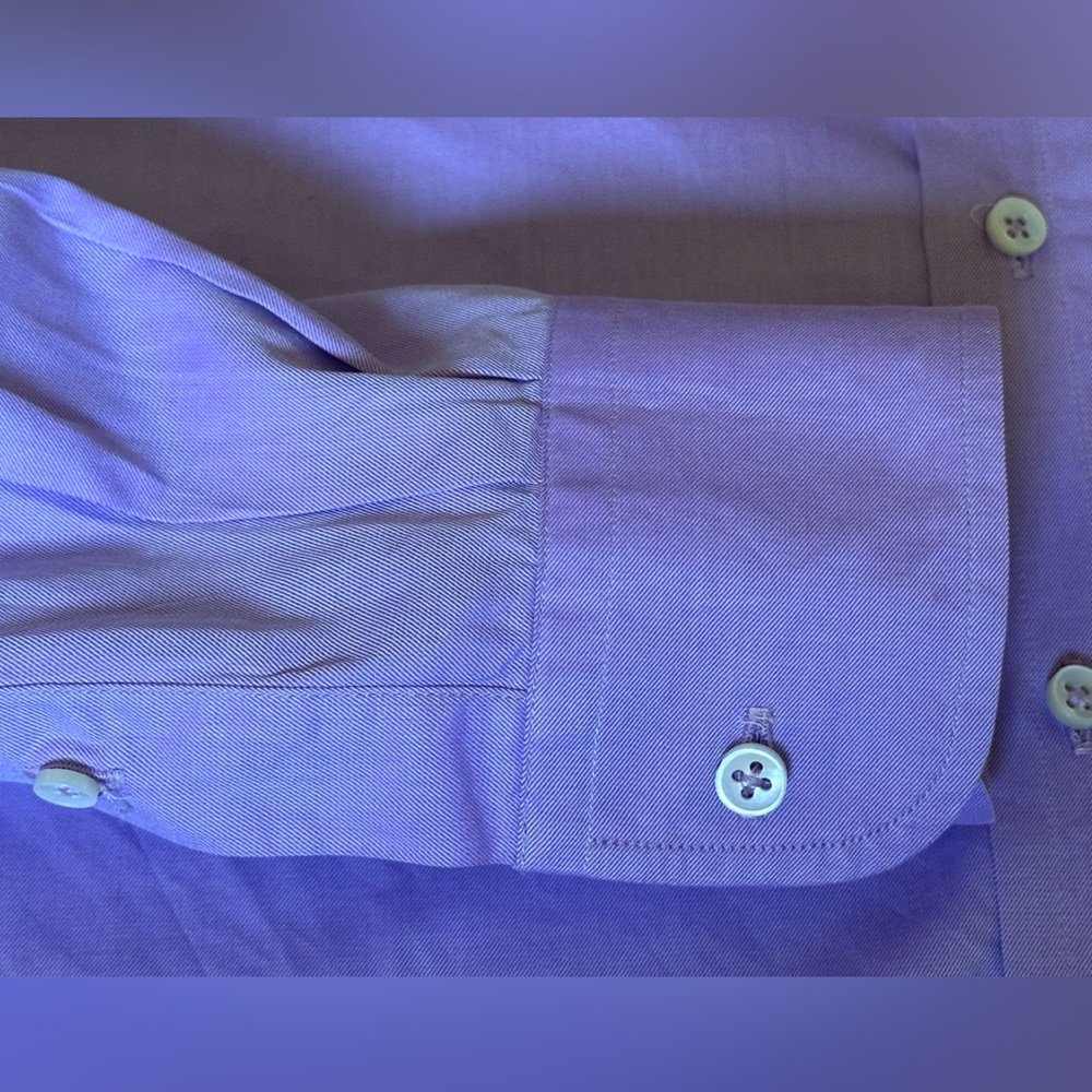 Ralph Lauren Purple Label Lavender 100% Cotton Button Down Men’s Shirt Size M - Picture 7 of 14